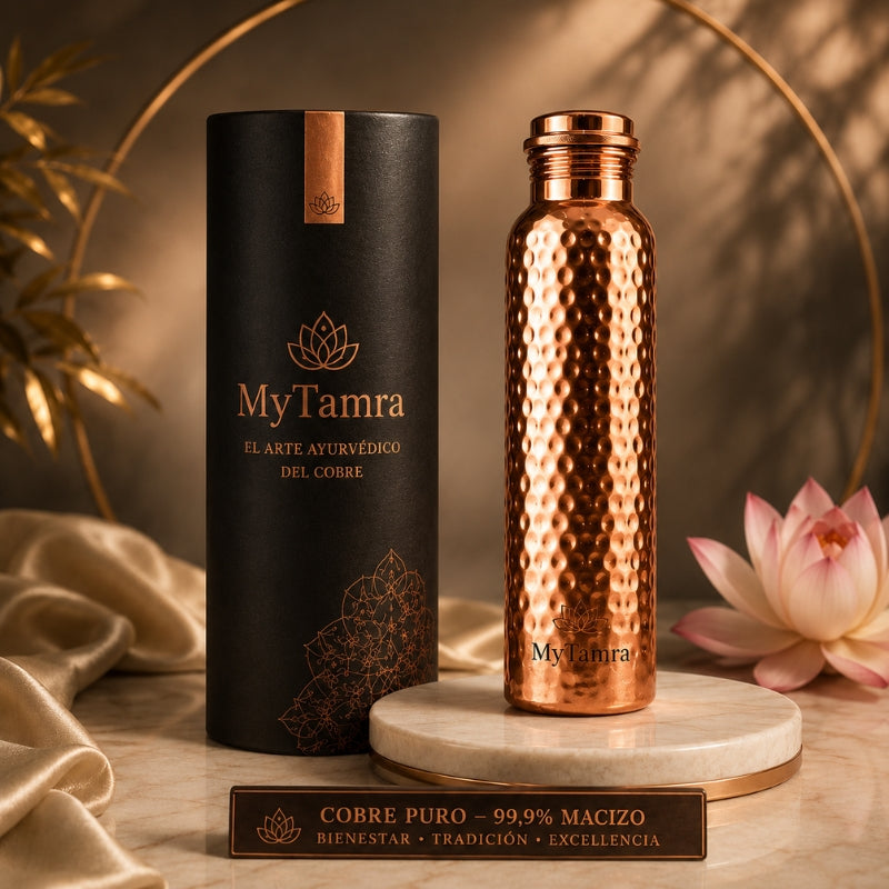 Botella de Cobre Macizo Puro 99,9% Cobreva - Heritage Edition