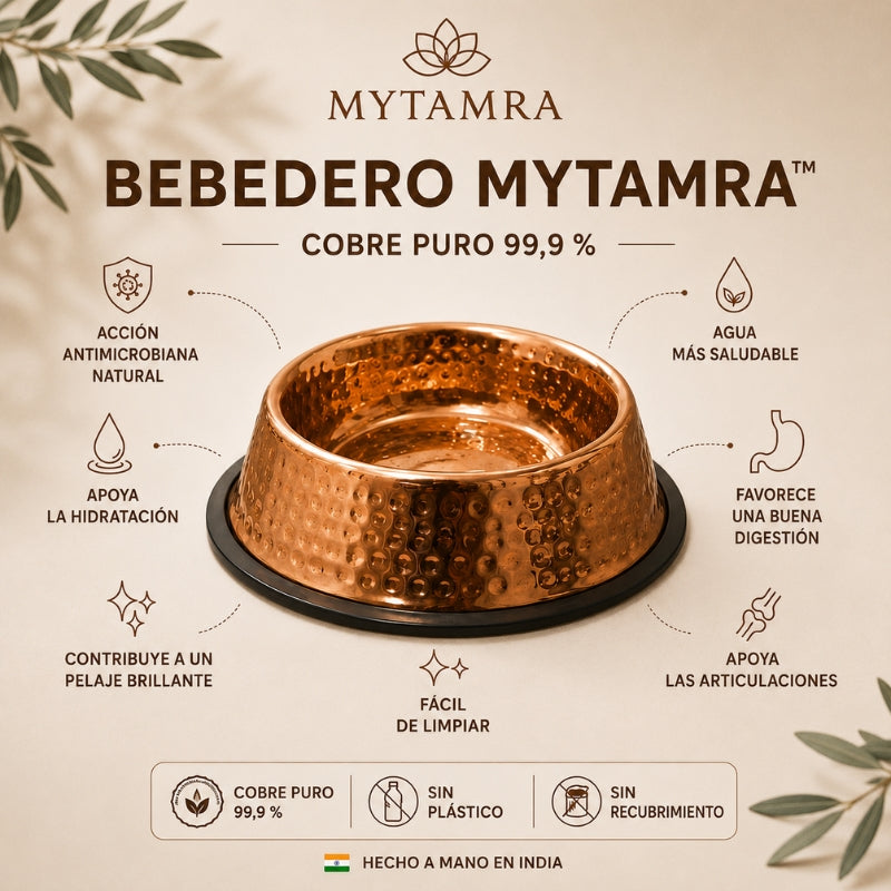 Bebedero Cobreva Natura de cobre puro