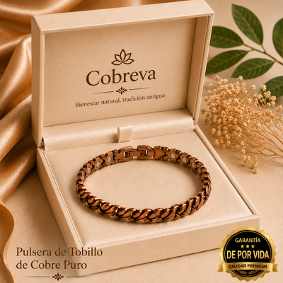 Pulsera de Tobillo de Cobre Puro Cobreva