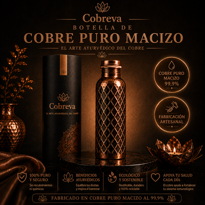 Botella Diamond Cobreva – Cobre Puro Macizo 99,9%