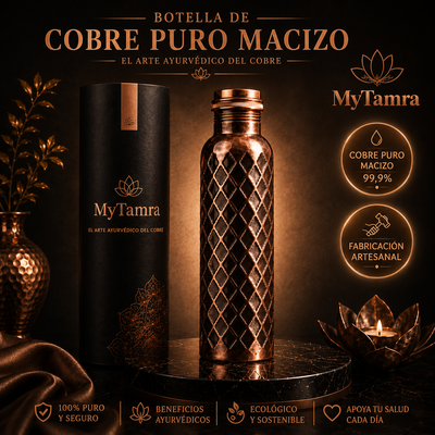 Botella Diamond Cobreva – Cobre Puro Macizo 99,9%