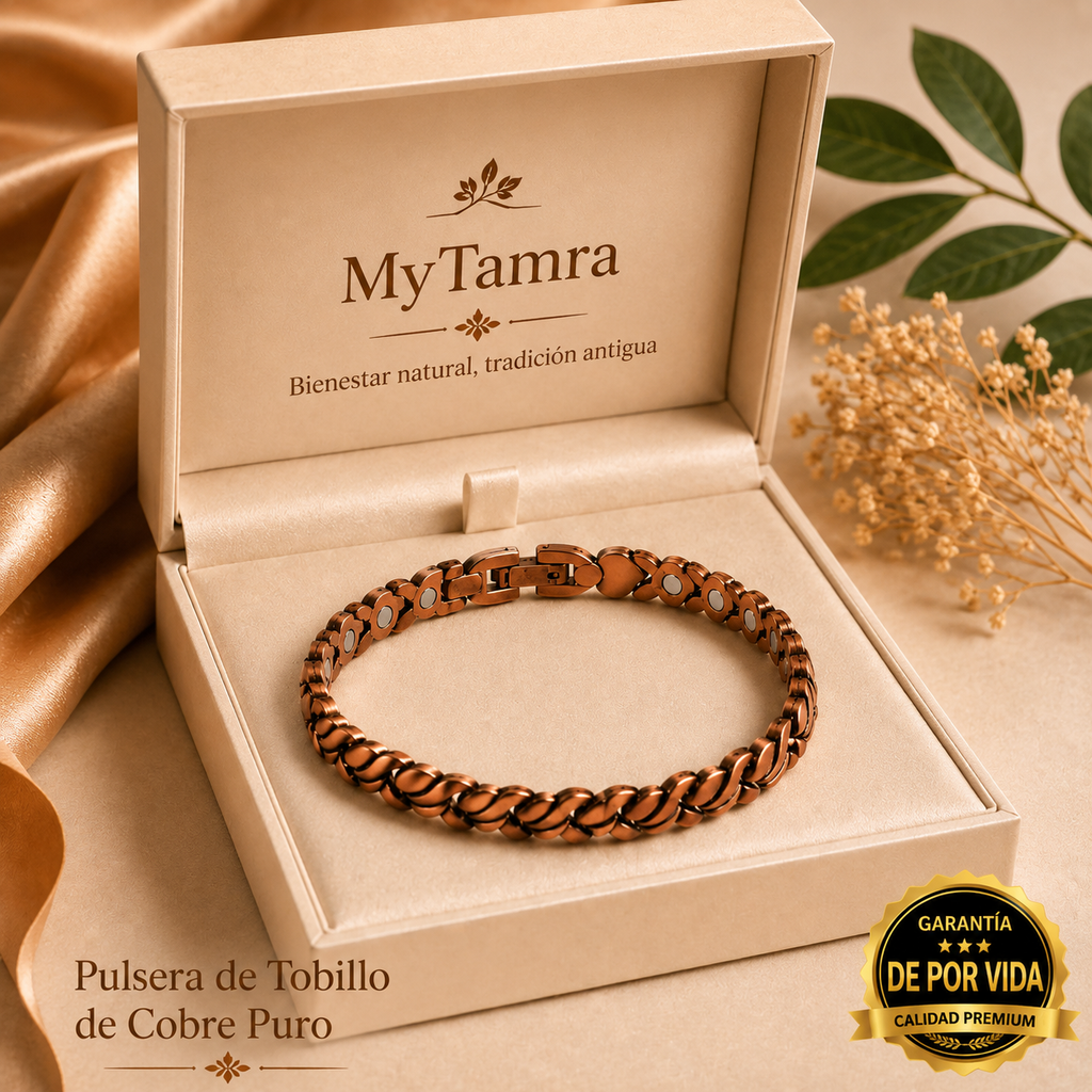 Pulsera de Tobillo de Cobre Puro Cobreva
